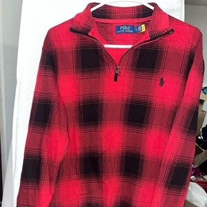 Polo Ralph Lauren Red Checkered / Plaid Pullover